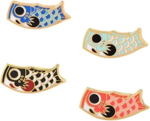 MJartoria Cute Enamel Brooch Pins-Japanese Koi Fish Women Brooches Lapel Pins Badge Backpacks Jackets Dcor