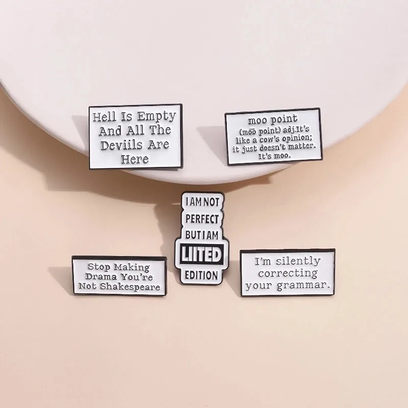 Modern Style Classic Style Pin Letter Alloy Stoving Varnish Unisex Brooches