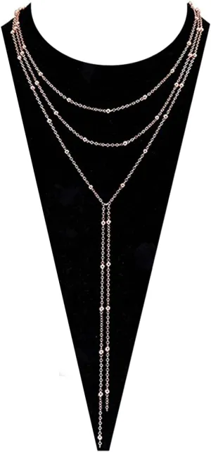 MOLOCH Layer Choker Long Chain Tassel Pendant Necklace Handmade Bead Station y Necklace Charm Chain Jewelry Necklace
