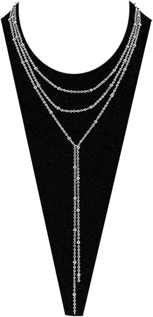 MOLOCH Layer Choker Long Chain Tassel Pendant Necklace Handmade Bead Station y Necklace Charm Chain Jewelry Necklace