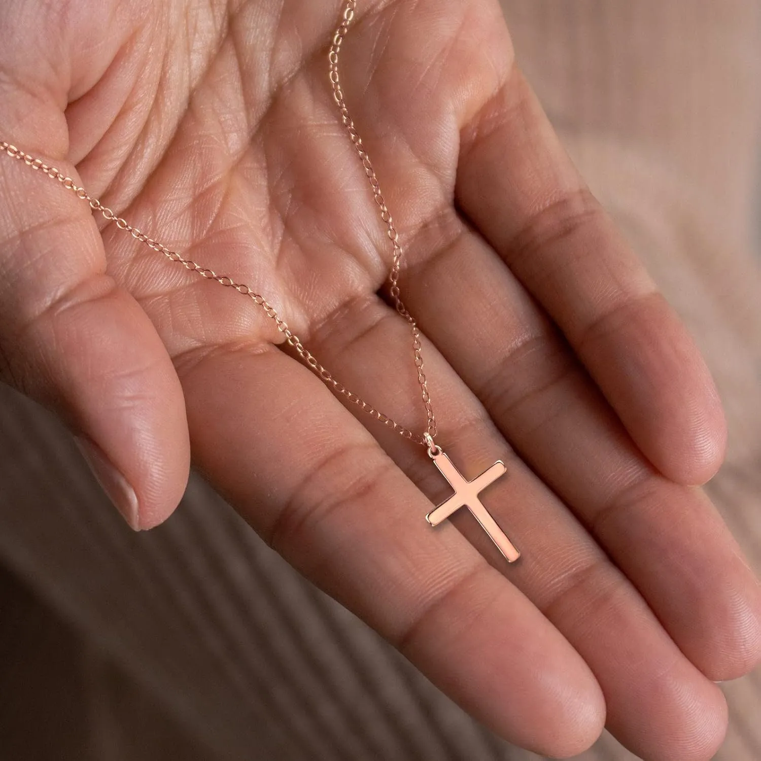 Moodear Cross Necklace for Women - Dainty 14K Gold Plated/Sterling Silver/Rose Gold Layered Cross Pendant Simple Cute Necklaces for Women Trendy Jewelry Gifts
