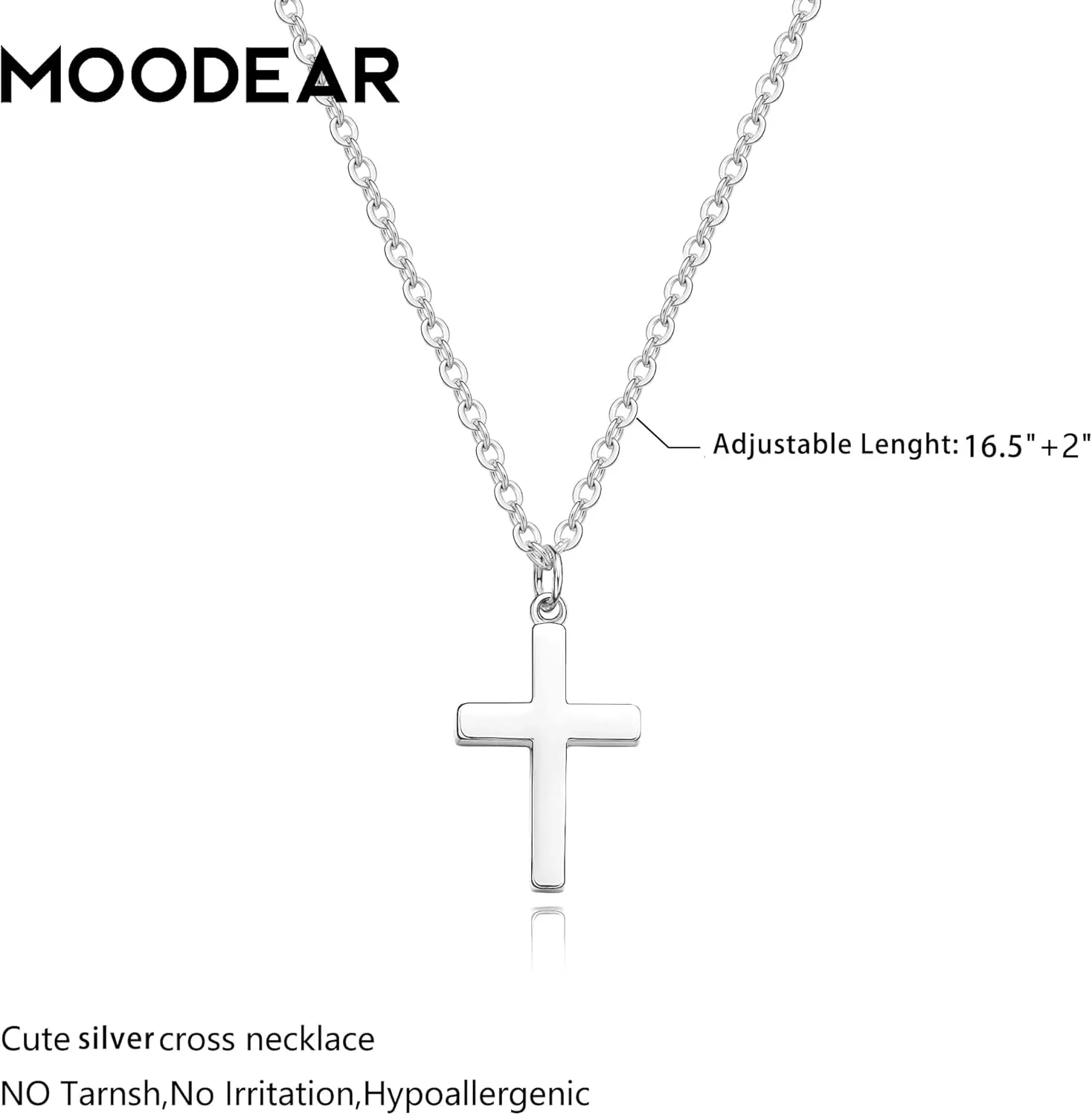 Moodear Fathers Day Gifts Cross Necklace for Women - Dainty 14K Gold Plated/Sterling Silver/Rose Gold Layered Cross Pendant Simple Cute Necklaces for Women Trendy Jewelry Gifts