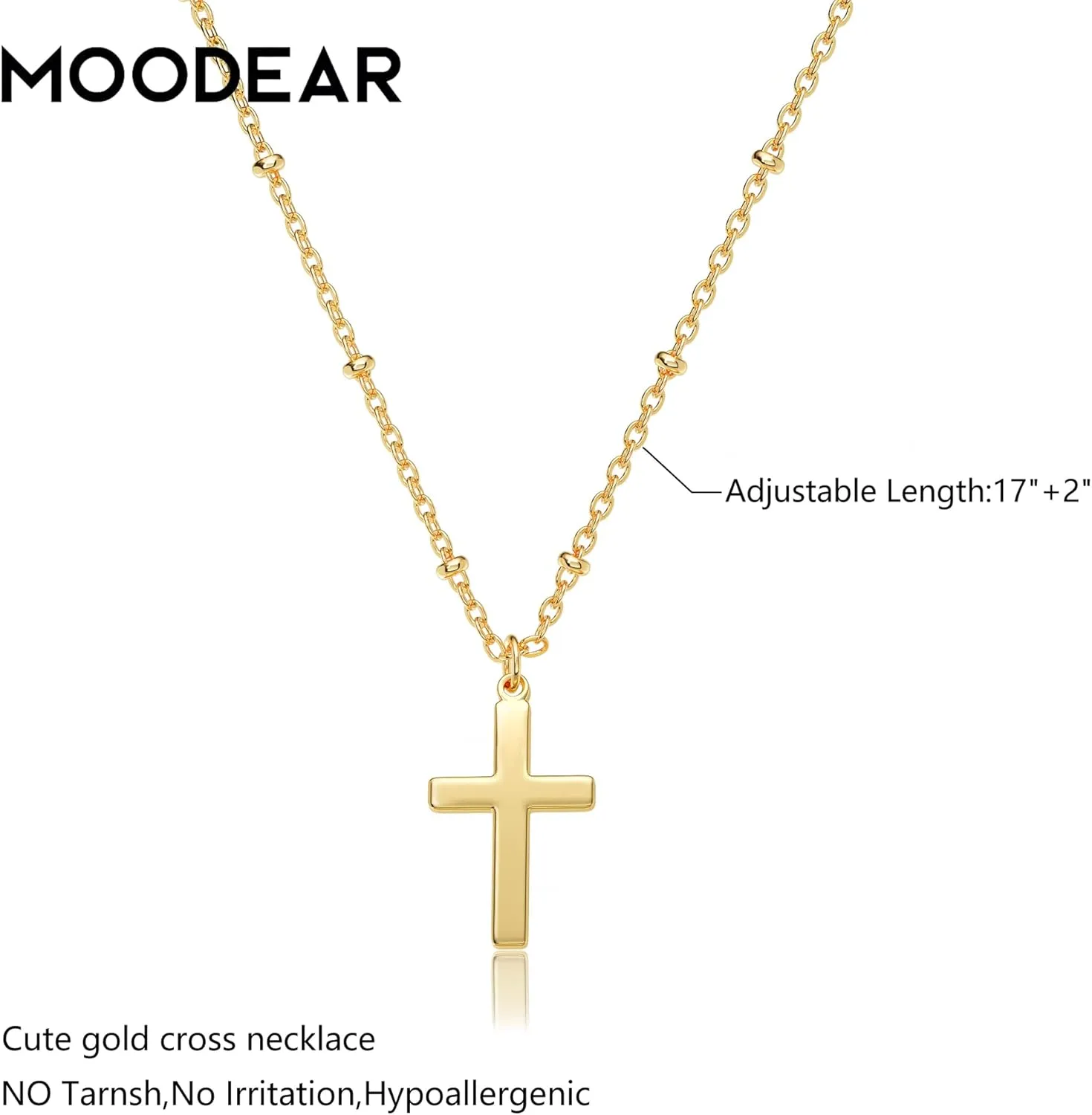 Moodear Mother's Day Gift Cross Necklace for Women - Dainty 925 Sterling Silver/Gold Plated Layered Cross Pendant Simple Small Necklaces for Women Trendy Jewelry Gifts
