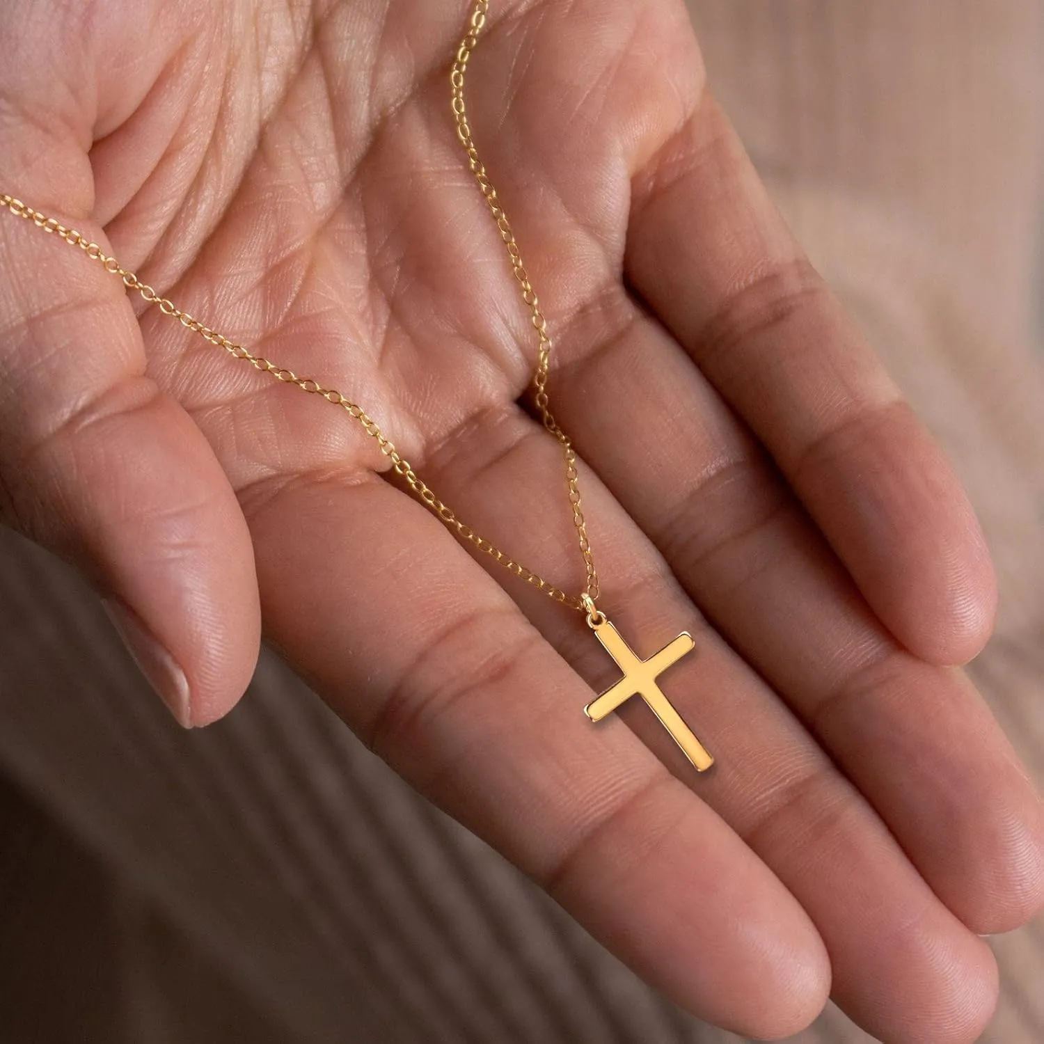 Moodear Mothers Day Gifts Cross Necklace for Women - Dainty 14K Gold Plated/Sterling Silver/Rose Gold Layered Cross Pendant Simple Cute Necklaces for Women Trendy Jewelry Gifts