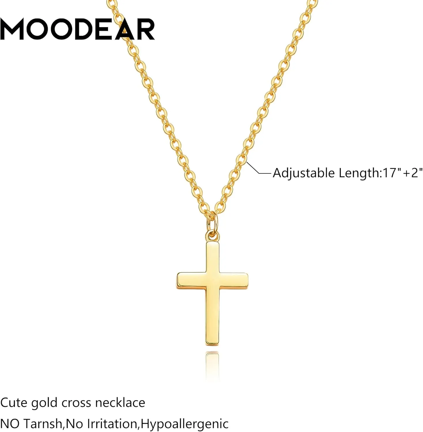 Moodear Mothers Day Gifts Cross Necklace for Women - Dainty 14K Gold Plated/Sterling Silver/Rose Gold Layered Cross Pendant Simple Cute Necklaces for Women Trendy Jewelry Gifts
