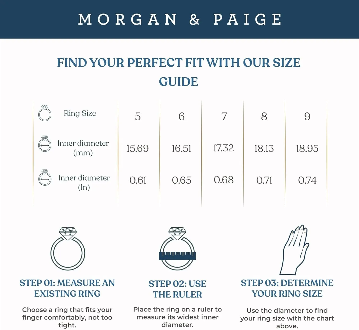 MORGAN & PAIGE .925 Sterling Silver Engagement Rings for Women - Promise Ring Prong-Set Three Stone Cubic Zirconia Ring or Genuine Garnet Ring, Wedding Bands for Women Sterling Silver Rings Size 5-9