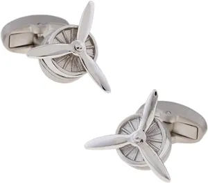 Movable Airplane Propeller Cufflinks  Unique Gift for Aviation Enthusiasts, Adjustable Mechanical Design, Stylish and Functional Mens Cufflinks