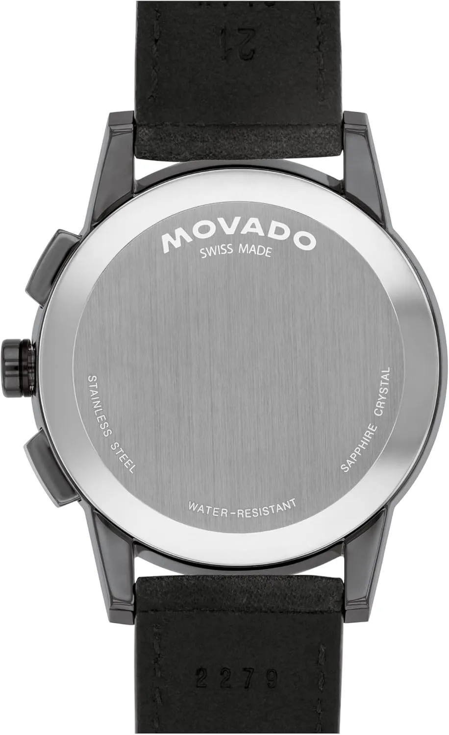 Movado Museum Sport Men's Luxury Chronograph Watch - Swiss Quartz Movement, Calfskin Strap, Water Resistance 30 Meters (3ATM) - Stylish Sports Timepiece - Gift for Him - 43mm