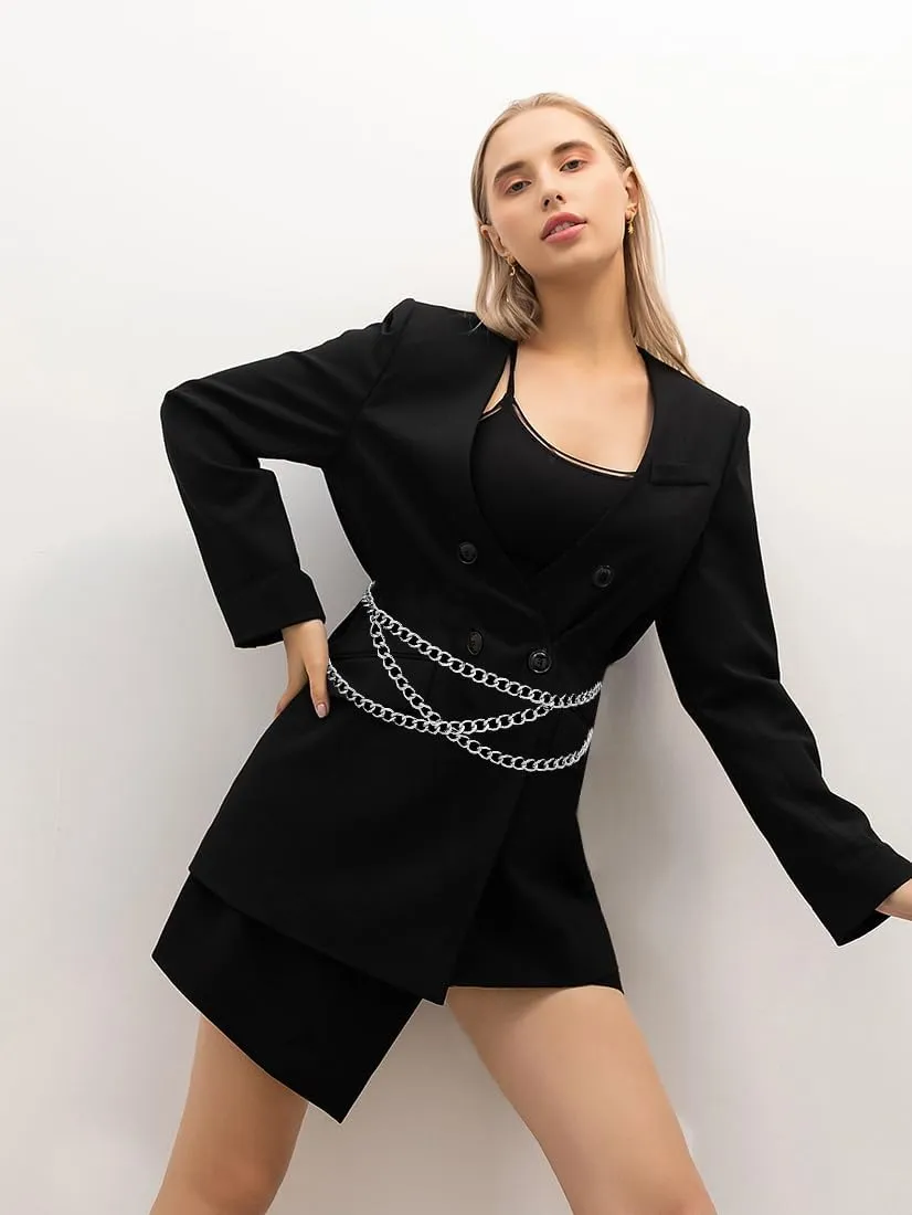MultiLayer Metal Waist Chain Belly Waist Chain Punk Body Chain for Women and Girls