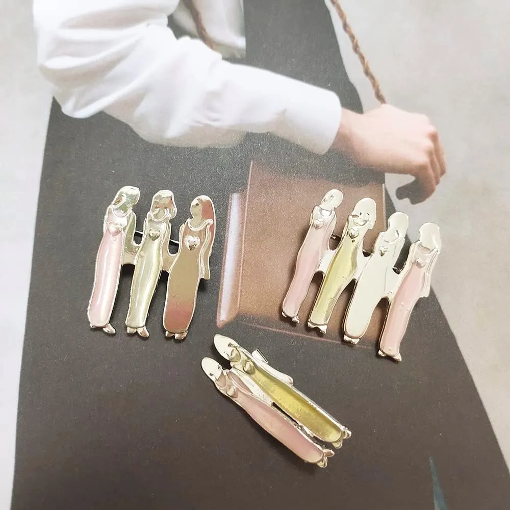 My Beautiful Sisters Brooch Pins for Women Girls Fashion Brooch Lapel Pins Dainty Elegant Dress Accessories Promise Statement Jewelry for Hat Bag Suit Tie Gift Birthday To My Bestie Best Friends Family Girls Daughters Brooches
