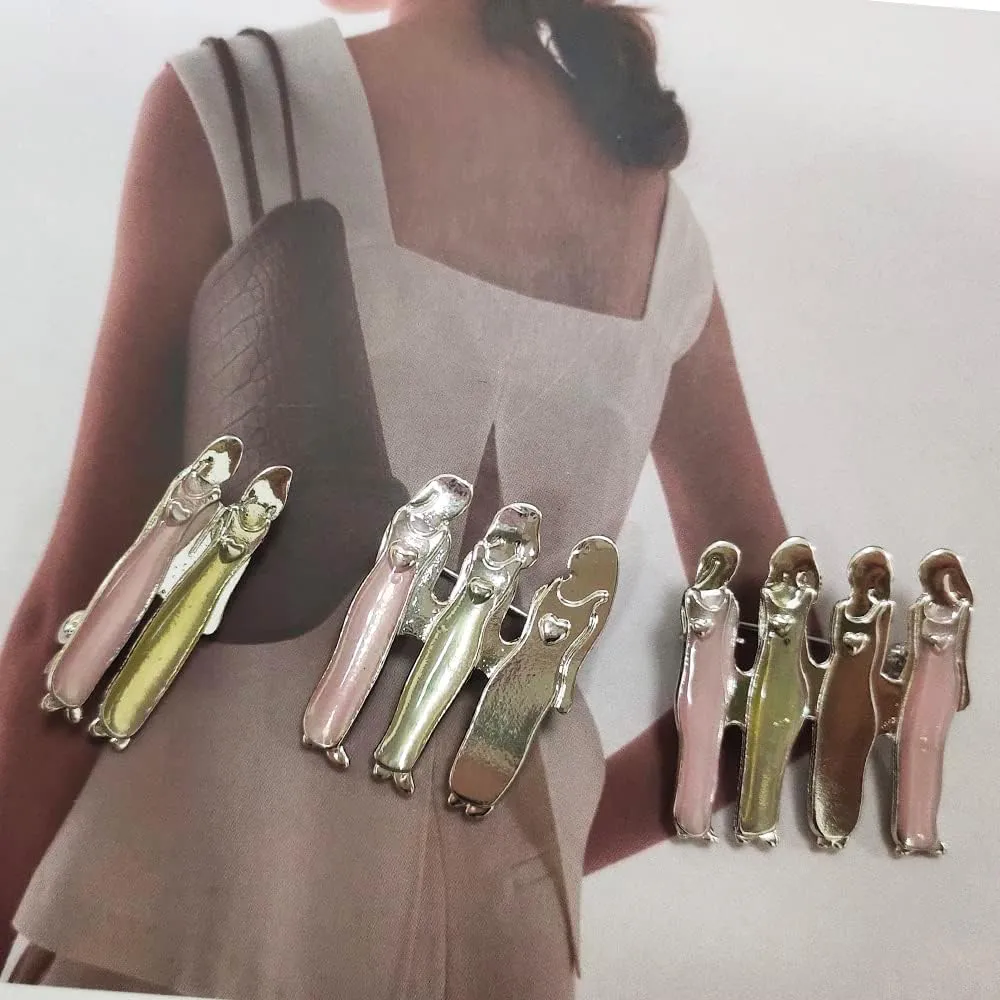 My Beautiful Sisters Brooch Pins for Women Girls Fashion Brooch Lapel Pins Dainty Elegant Dress Accessories Promise Statement Jewelry for Hat Bag Suit Tie Gift Birthday To My Bestie Best Friends Family Girls Daughters Brooches