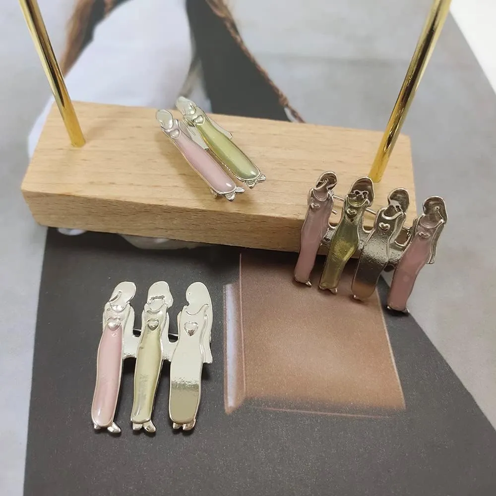 My Beautiful Sisters Brooch Pins for Women Girls Fashion Brooch Lapel Pins Dainty Elegant Dress Accessories Promise Statement Jewelry for Hat Bag Suit Tie Gift Birthday To My Bestie Best Friends Family Girls Daughters Brooches