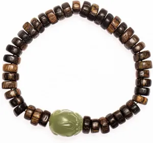 Natural Agarwood Bracelet Nephrite Brave Troops Meditation Prayer Buddha Beads Wooden Bracelets Yoga Jewelry