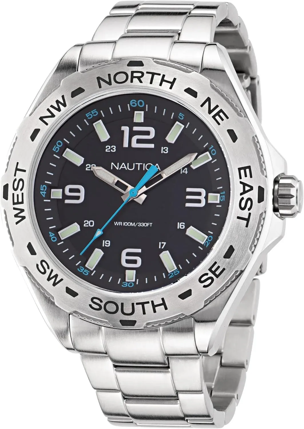 Nautica Men's NAPCWS301 Clearwater Beach Recycled (85%) Stainless Steel Bracelet Watch