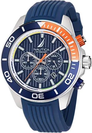 Nautica Men's NAPNOF302 One Blue Silicone Strap Watch