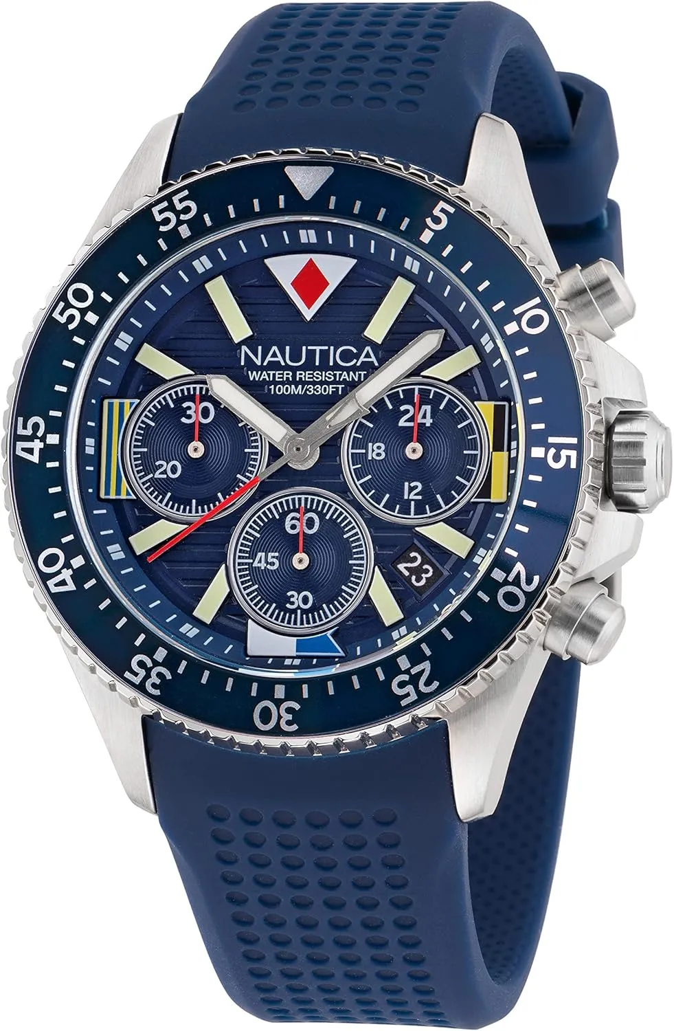 Nautica Men's NAPWPS302 Westport Blue Silicone Strap Watch