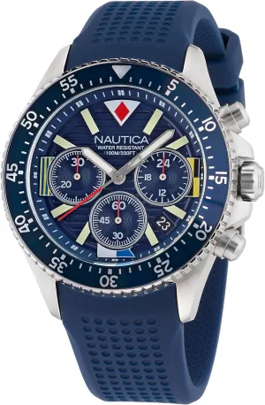 Nautica Men's NAPWPS302 Westport Blue Silicone Strap Watch