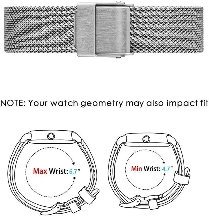 NELUMBO Stainless Steel Watch Band for Mens Women Quick Release Adjustable Watch Straps Thick Heavy Duty Metal Bracelet with Safty Clasp 16mm 18mm 20mm 22mm
