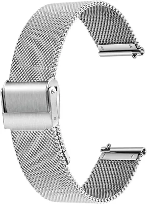 NELUMBO Stainless Steel Watch Band for Mens Women Quick Release Adjustable Watch Straps Thick Heavy Duty Metal Bracelet with Safty Clasp 16mm 18mm 20mm 22mm