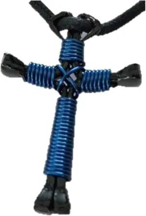 New Black Horseshoe Nails W/Navy Cross Necklace Hand Made