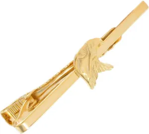 New Mens Gold Tone Necktie Tie Clasp Clip Bald Eagle Head American 2 3/8" Fashion Details for Ties Trendy Accessories Stylish Additions Chic Details