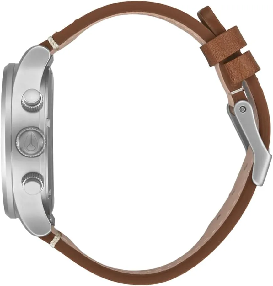 NIXON Sentry Chrono Leather A1391-100m Water Resistant Men's Analog Chronograph Watch (42mm Watch Face, 23mm Leather Band)