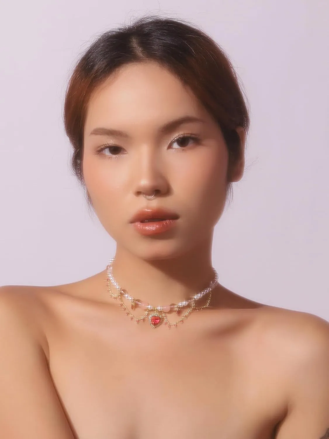 Old Money Coquette Aesthetic Faux Pearl Black Ribbon Bow Choker Necklace Costume Jewelry for Women