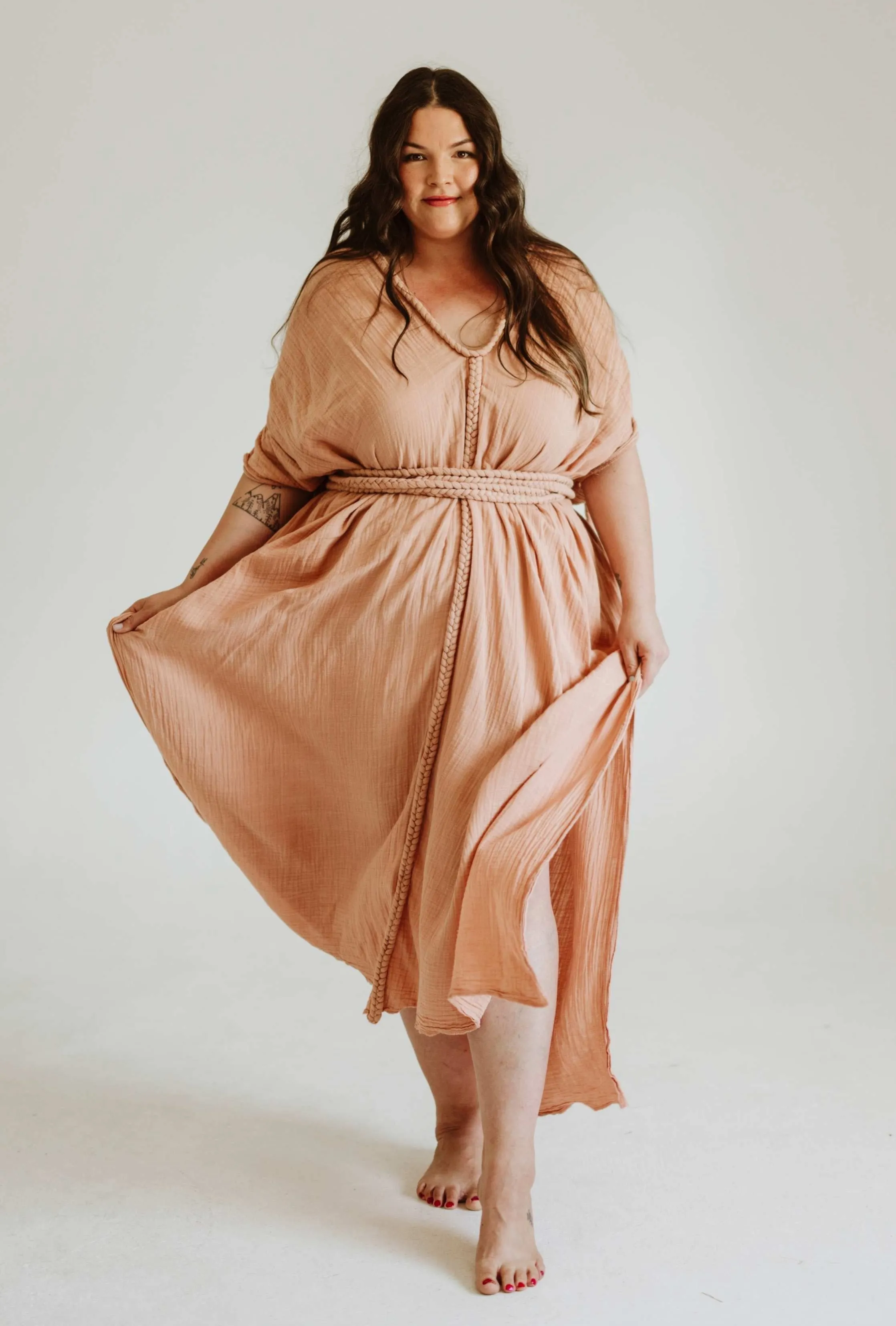 Ophelia Maxi Dress - Salmon Pink