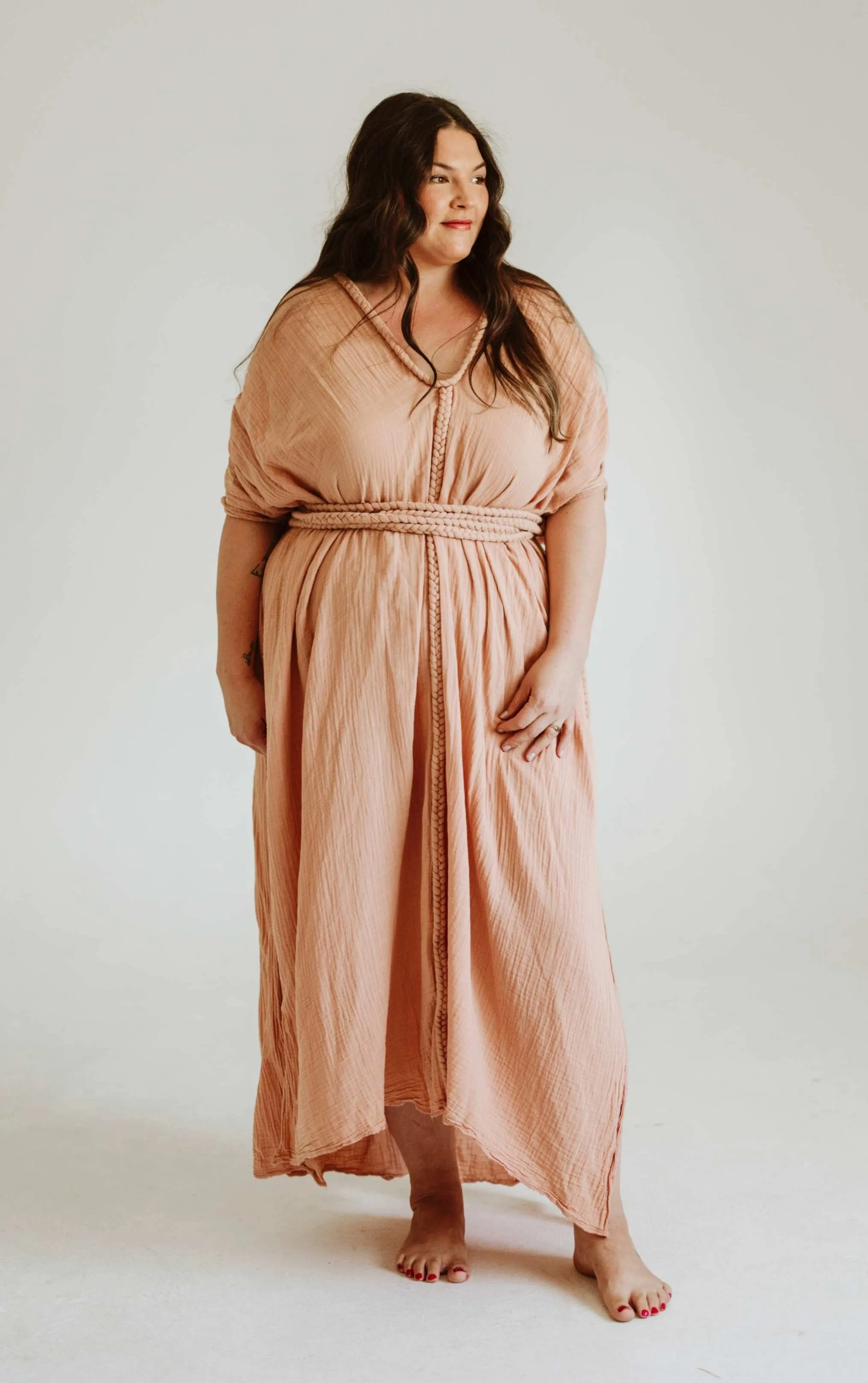 Ophelia Maxi Dress - Salmon Pink