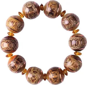 Panzhu bracelet, Buddhist Rosary, Wood Prayer Beads Bracelet,Mala Beads for Bracelets Handmade Unisex Link Cuff for Men Women Jewelry,Gifts(Color:A)