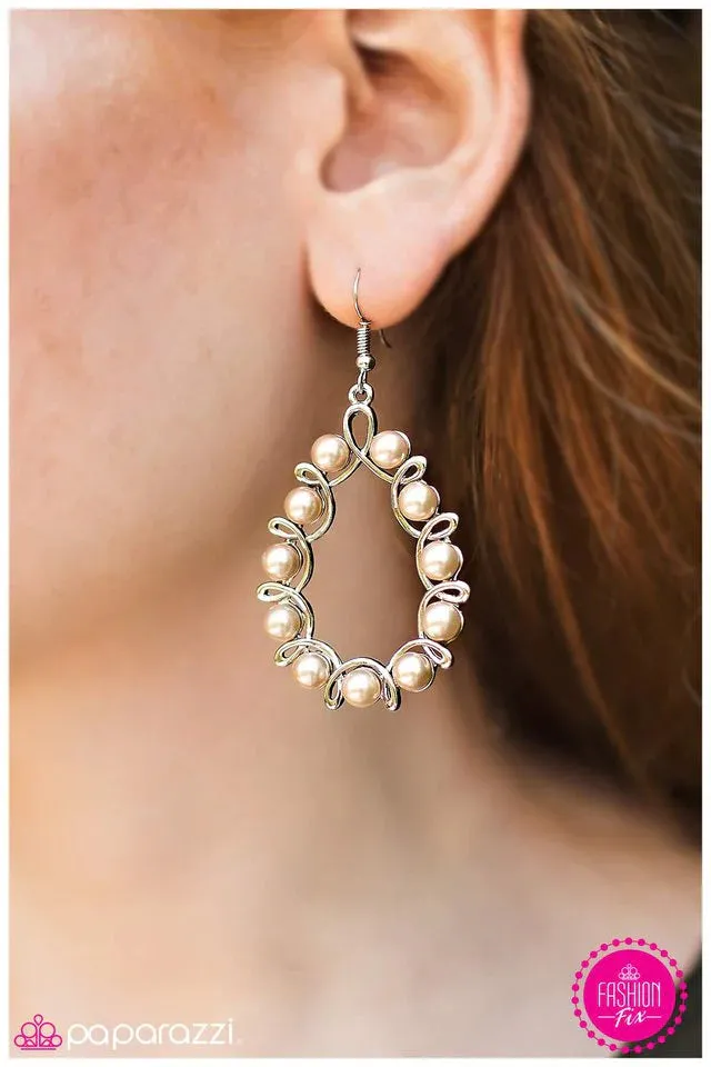 Paparazzi Earring ~ Back to You - Brown