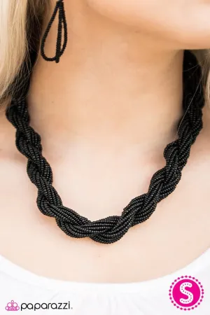 Paparazzi Necklace ~ Tropical Twist - Black