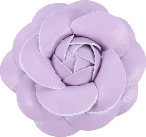 PATIKIL Flower Hair Clips, Camellia Hairpin Floral Brooches Pin Handmade Leather Flower Brooch for Lady Bridal Women Hat Dress