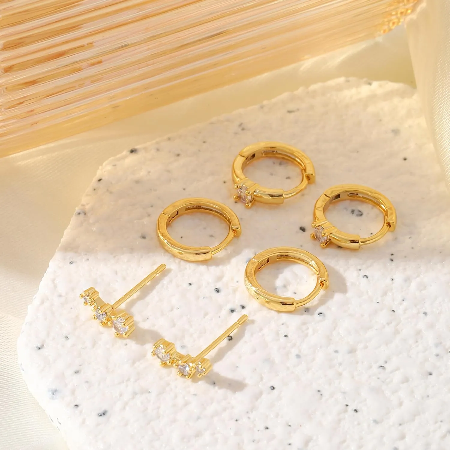 Pearl Earrings For Women, Pearls Drop Earrings, 14K Plated Gold Hoop Earrings, Wedding Jewelry Gifts for Women Girls, Handmade Jewelry for Women, Elegant White Pearl Earrings, Trendy Small Elegant
