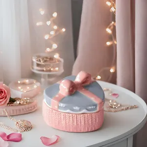 Pearl Jewelry Box, Gift Box,Candy Storage,Romantic Decoration,Pink,Wedding candy box,Proposal diamond ring storage box (Heart)
