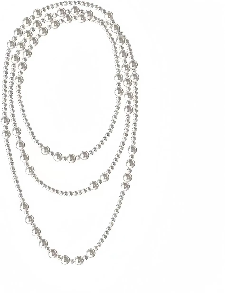 Pearl Necklace for Men, 6mm 8mm White Round Pearl Choker Necklace Fashion Jewelry with Delicate Box for Men Women Teens