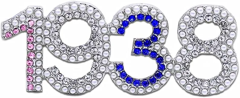 Pearl Zircon Metal Figure Number 1938 Pin Brooch Society Organization Family Members Associate Brooches Jewelry Gifts