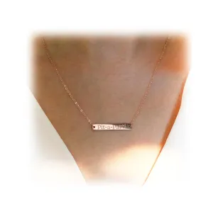 Personalized gift Your name bar necklace Absolute rate Dainty Bar Plate Delicate Charms Necklace Anniversary Wedding Custom Gift Best Graduation Day gift
