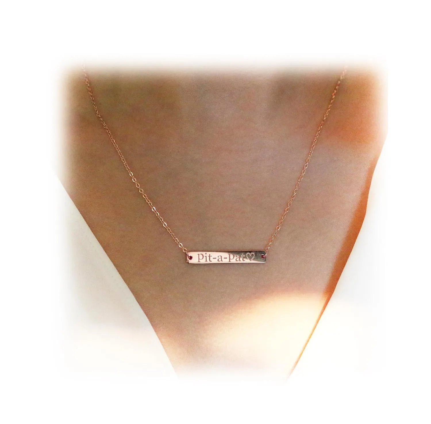 Personalized gift Your name bar necklace Absolute rate Dainty Bar Plate Delicate Charms Necklace Anniversary Wedding Custom Gift Best Graduation Day gift