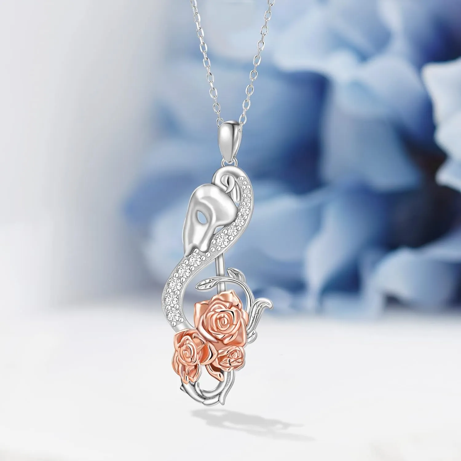 Phantom of the Opera Necklace 925 Sterling Silver Phantom of the Opera Merchandise Necklace Broadway Music Theater Gifts for Women Men