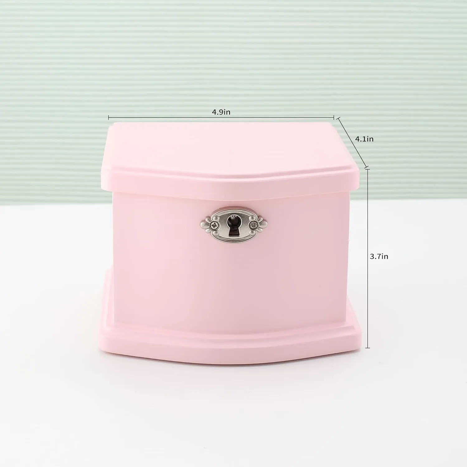Pink Small Ballerina Musical Jewelry Box with Mirror and Lock for GirlsPink Kid's Jewelry Storage Music Chest,Gift for Christmas,New Year,Birthday