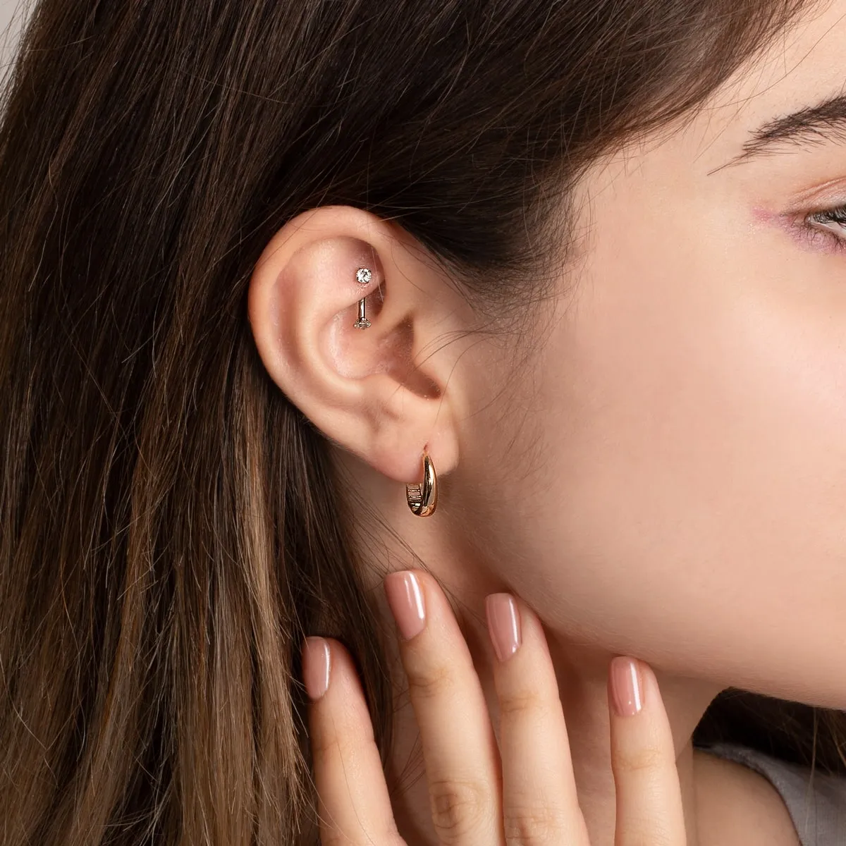 Podmira Huggie Hoop Earrings
