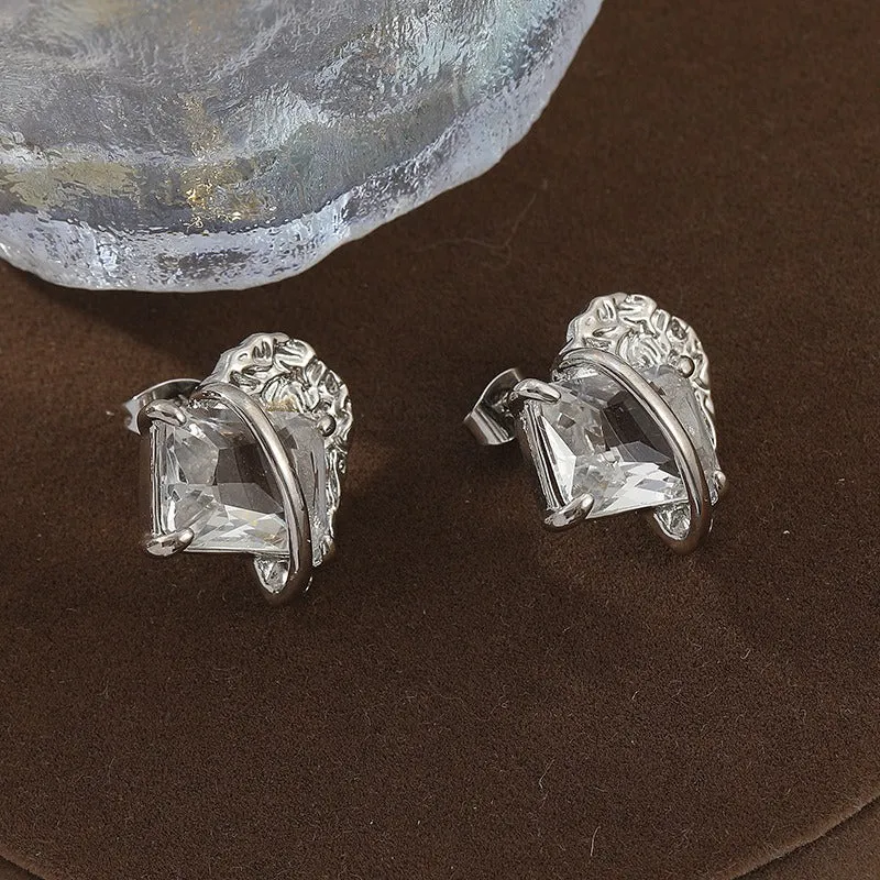 Pre Order:  Geometric Zircon Earrings
