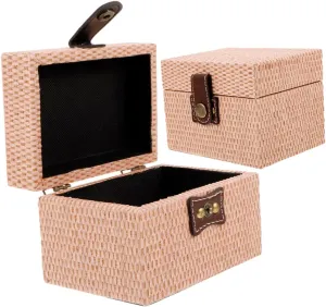 PRETYZOOM Elegant Imitation Rattan Jewelry Box Large Jewelry Organizer Case Small Organizer Storage Box for Storage Case