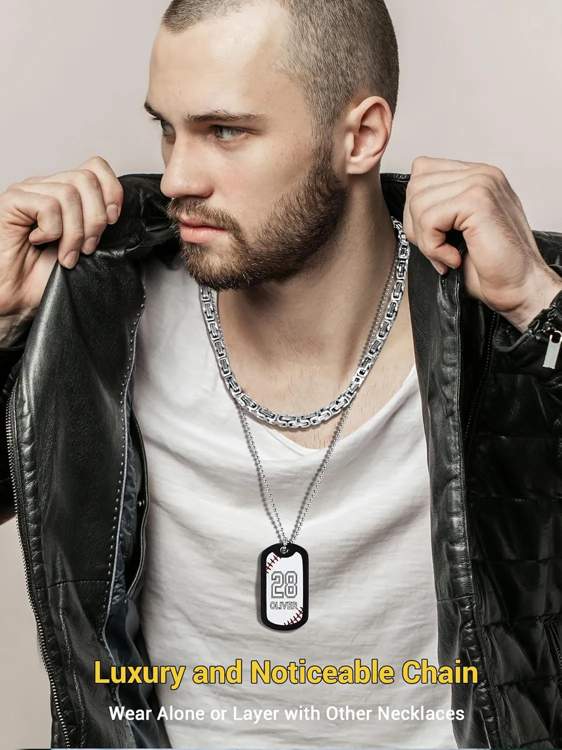 PROSTEEL 4MM/6MM/8MM Stainless Steel Necklace for Men, Stylish and Cool, Byzantine Chain Black Gold Silver Tone, 18-30 Inches, Come with Box