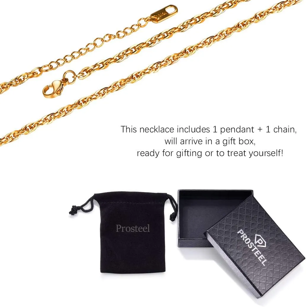 PROSTEEL Personalized Customize Diffuser Aromatherapy Necklace,Perfume Locket Pendant Charm,Delicate Rose Flower Women Jewelry,18K Gold Plated