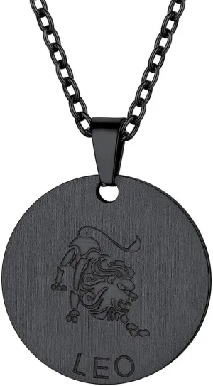 PROSTEEL Stainless Steel Zodiac Star Sign Constellation Horoscope Pendant Necklace Idea Men Women