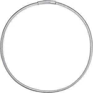 PROSTEEL Stylish Herringbone Snake Chain Necklace for Women, Minimalist 5mm Thick Chain, 16''/18'', Silver/Gold/Black Tone, Come with Box