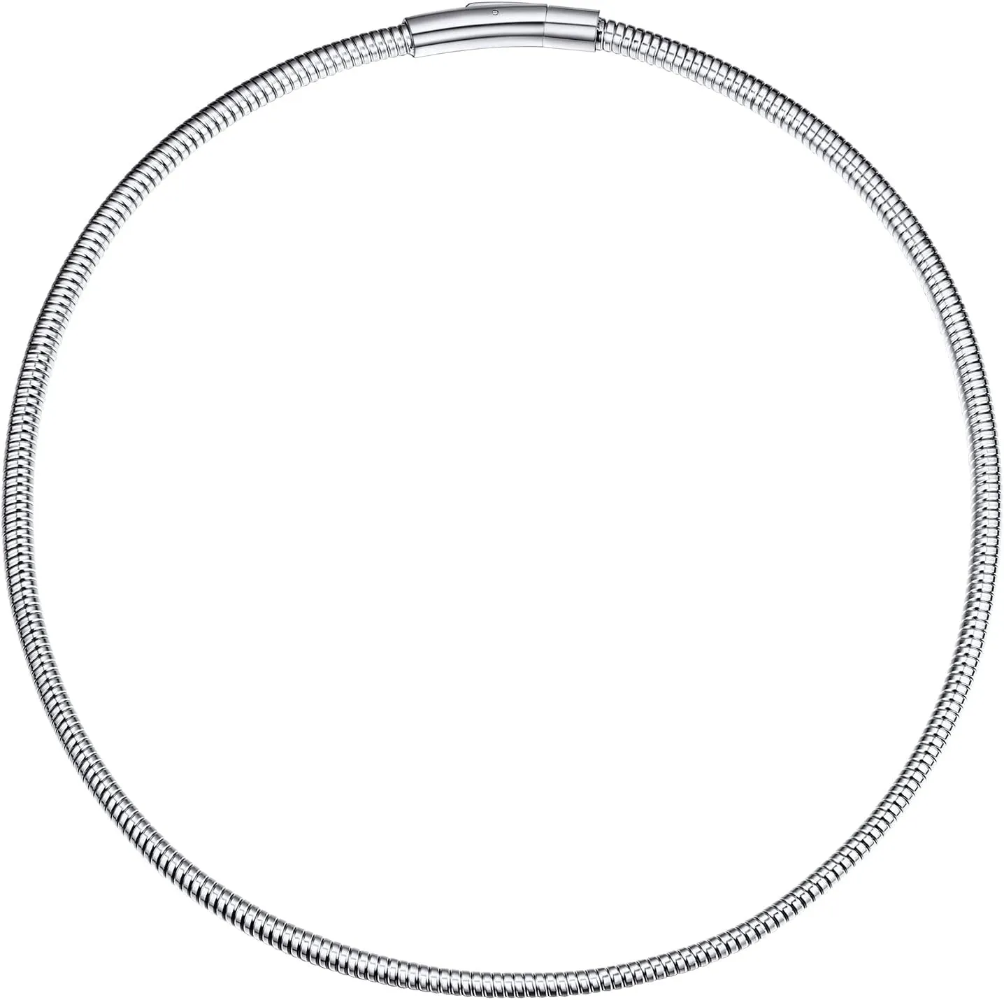 PROSTEEL Stylish Herringbone Snake Chain Necklace for Women, Minimalist 5mm Thick Chain, 16''/18'', Silver/Gold/Black Tone, Come with Box