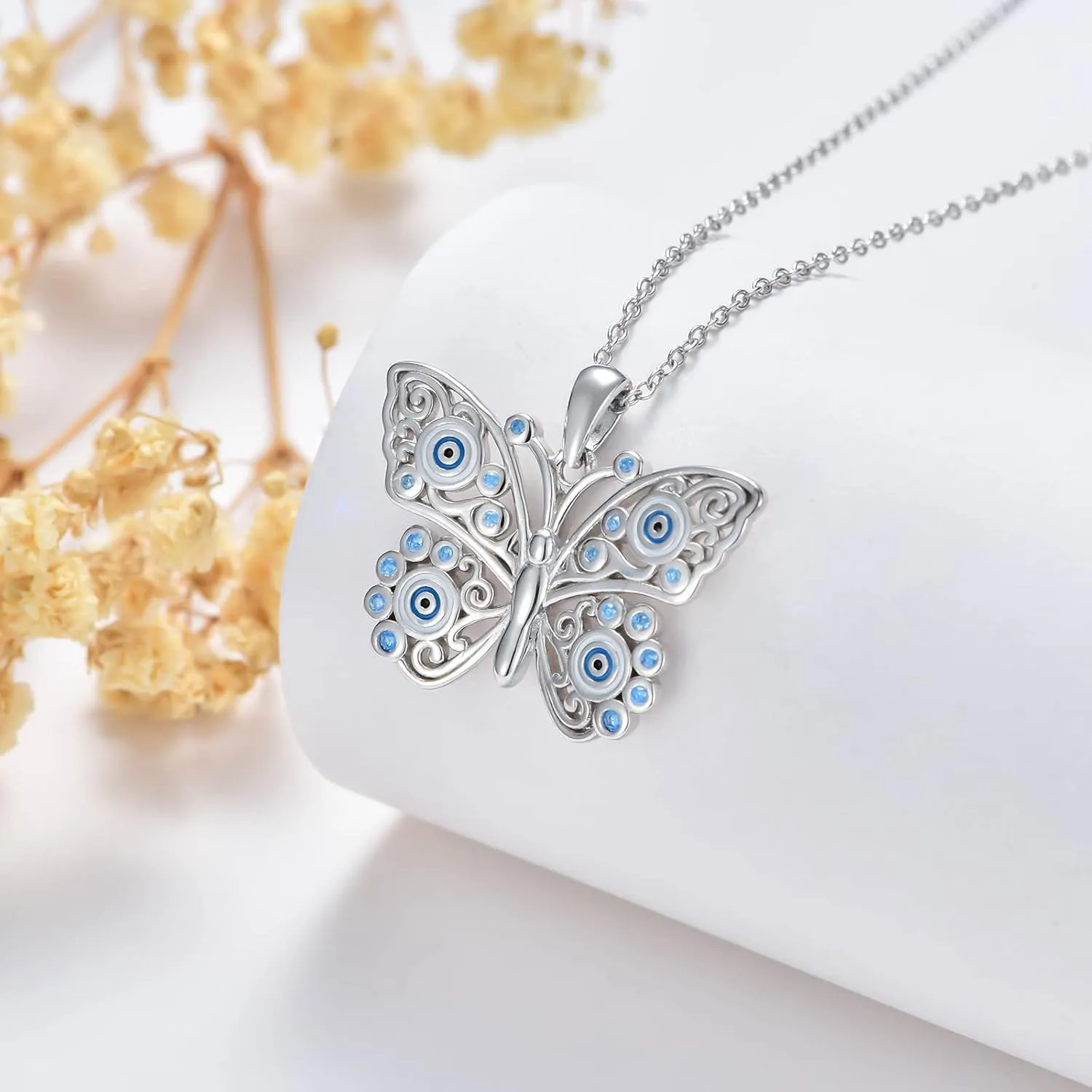 Protection Necklaces Hamsa/Evil Eye/Lotus Flower/Ankh/Eye of Horus/Elephant/Yin Yang Necklace Amulet Spiritual Jewelry Pendant Gifts for Women Men